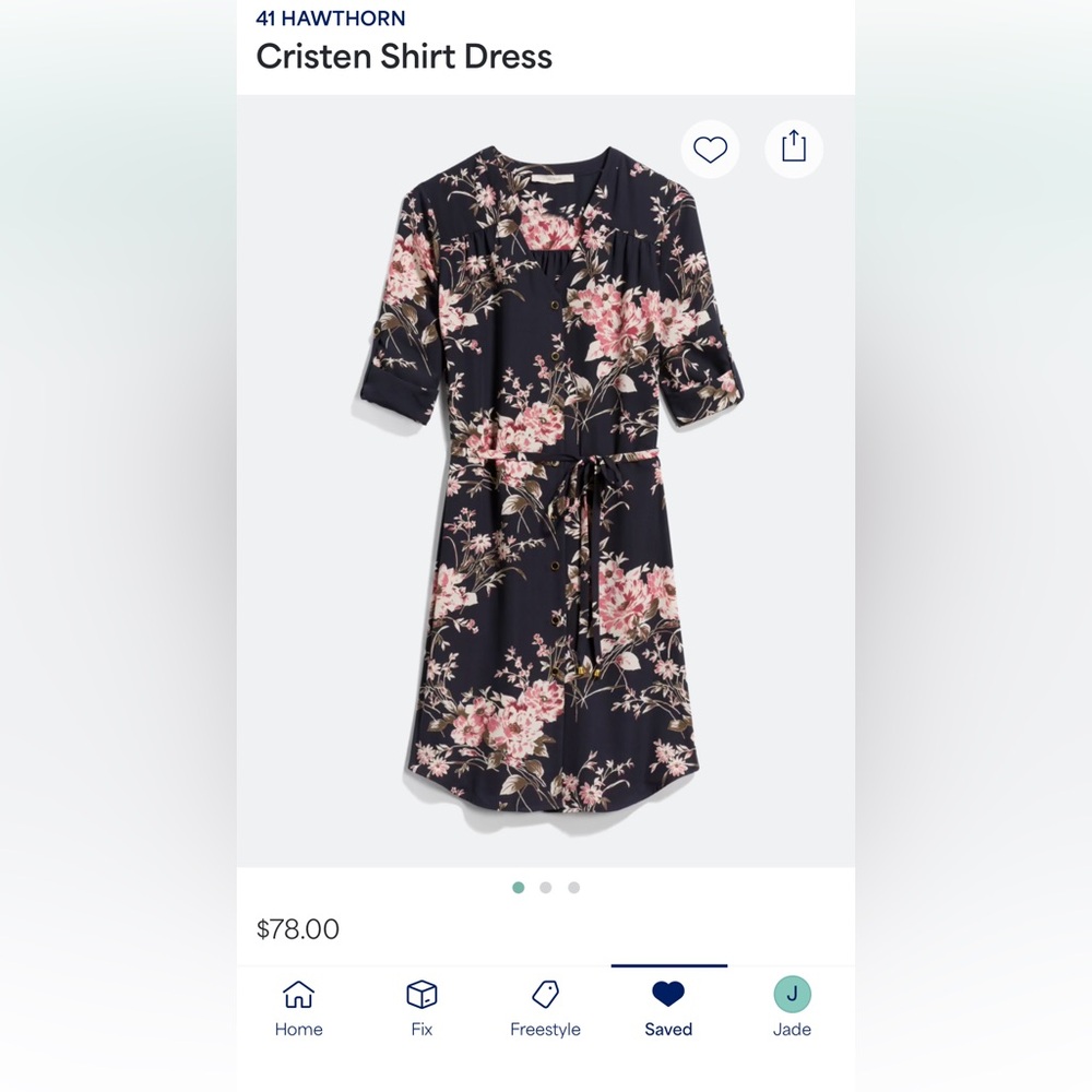 41 Hawthorn Black Dress with Floral Accents